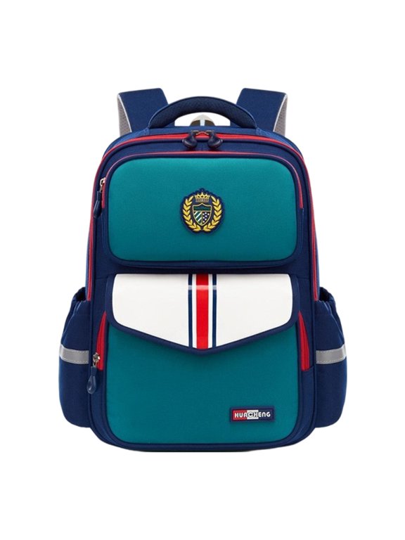 British Style Backpack for School, Classic Student Bookbag with Multiple Pockets for Daily Use