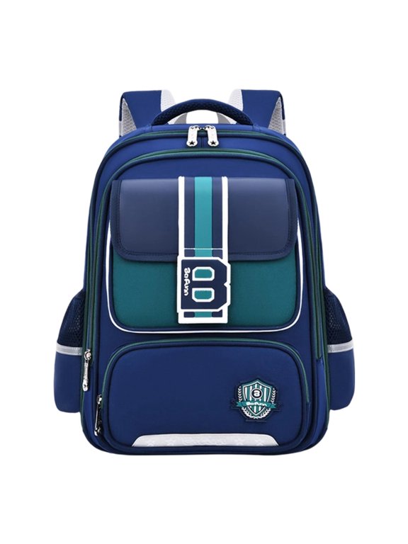 British Style Backpack for School, Classic Student Bookbag with Multiple Pockets for Daily Use