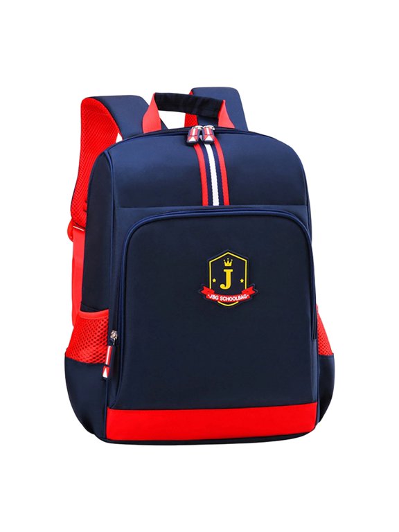 British Style Backpack for School, Classic Student Bookbag with Multiple Pockets for Daily Use