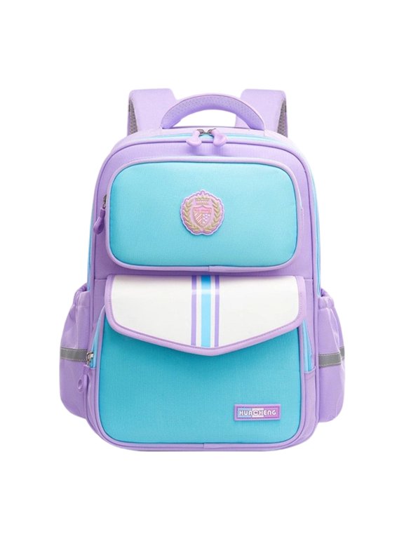 British Style Backpack for School, Classic Student Bookbag with Multiple Pockets for Daily Use