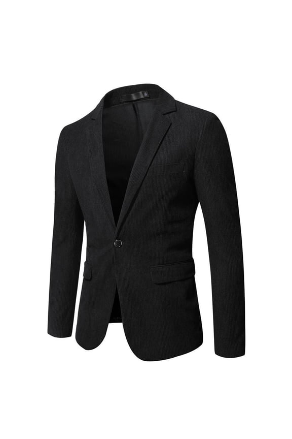 British Style Men's Corduroy Suit Coat Fashion Slim Fit Casual Jacket for Everyday Wear and Comfortable Outfit Versatile Layering Piece Workwear Men's Trench Coat Plus Size Winter Cardigan for Men