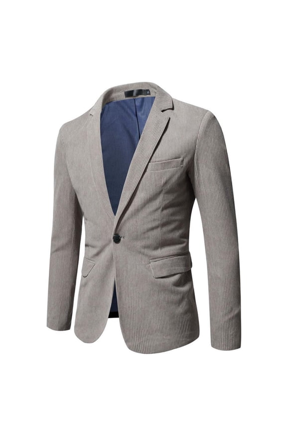 British Style Men's Corduroy Suit Coat Fashion Slim Fit Casual Jacket for Everyday Wear and Outfits Workwear Men's Trench Coat Plus Size Winter Cardigan for Men