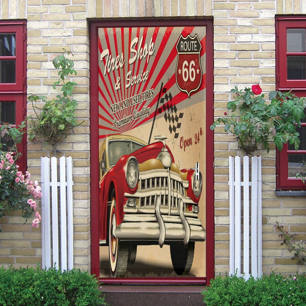 British Style Self Adhesive Door Sticker Wallpaper 3D Relief Plaster ...