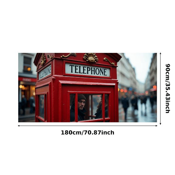 British Style Telephone Box Themed Banner Backdrop Background Party Decorations for Street Party Photo Booth English Themed Event British Party Celebration