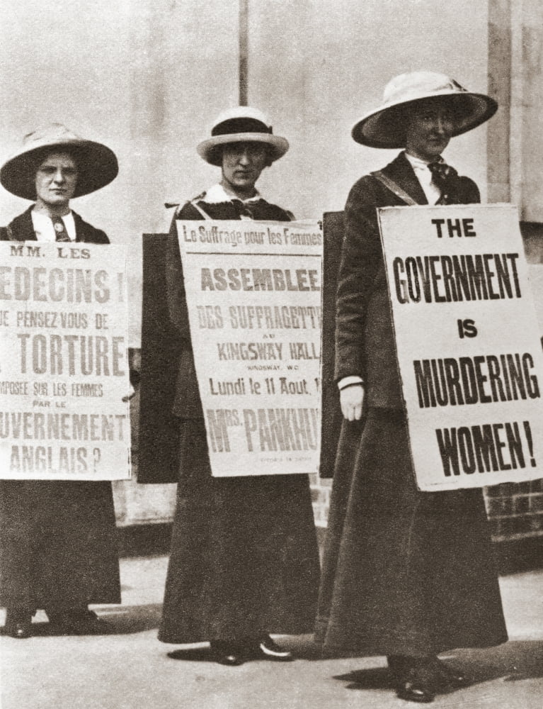 British Suffragettes C1910 From The Story Of Seventy Momentous Years Published By Odhams Press 1937 Canvas Art - Ken Welsh  Design Pics (12 x 16)