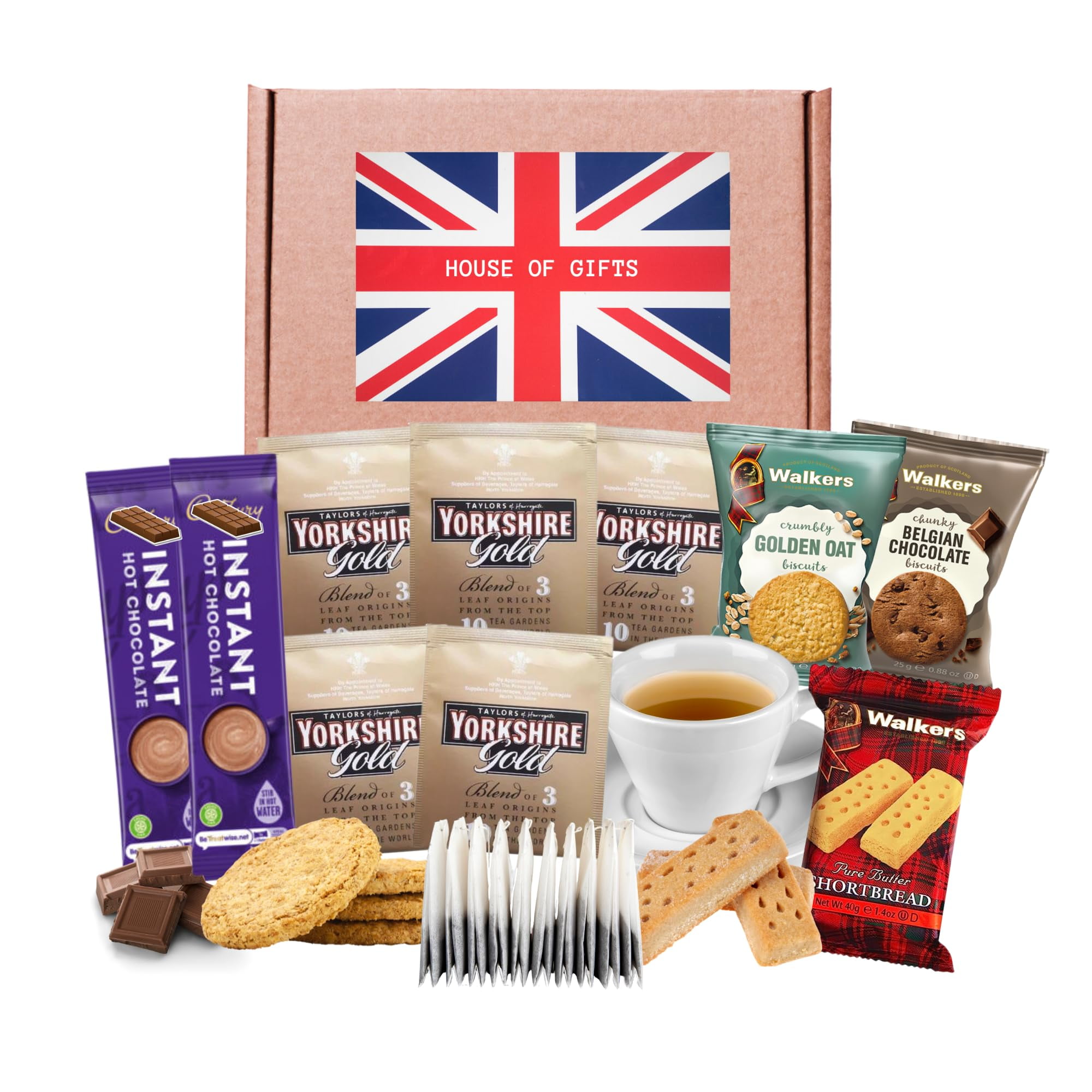 British Tea & Cookies AIF4 Snacks Hamper with Treats Gift Box Including