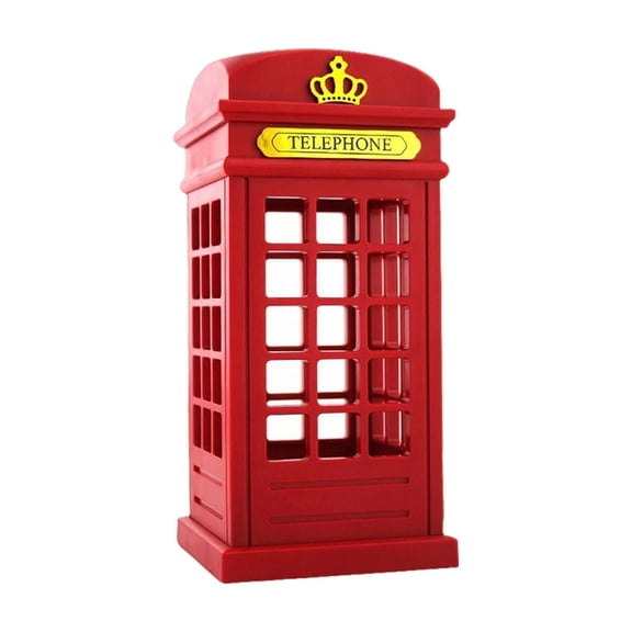 British Telephone Booth Lamp Touch Sensor LED Night Light USB Rechargeable Red Decorative Light for Home Office