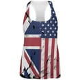 thumbnail image 1 of British UK American USA Flag All Over Womens Work Out Tank Top Multi X-LG, 1 of 1