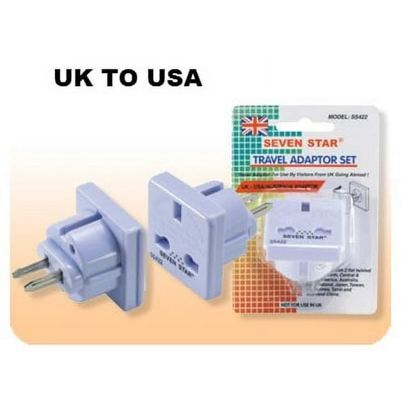 British UK to USA Plug Adapter Seven Star SS422