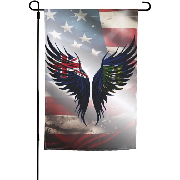 British Virgin Islands Flag Wings 12 X 18 Inch Garden Flag Double Sided Welcome House Banners For Yard Mailbox Patio Lawn Farmhouse Villa Holiday Outdoor Indoor Hanging Small Mini Decorations