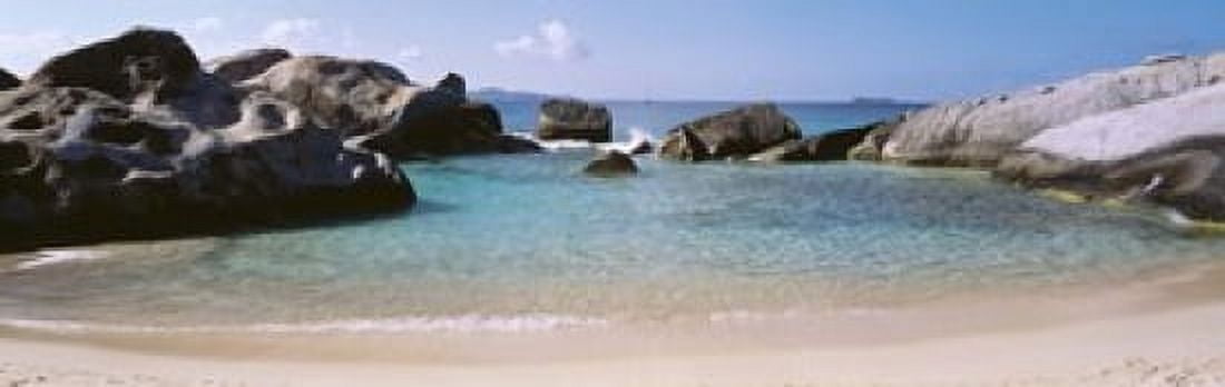 British Virgin Islands Virgin Gorda The Baths Rock formation in the sea Canvas Art - Panoramic Images (18 x 6)