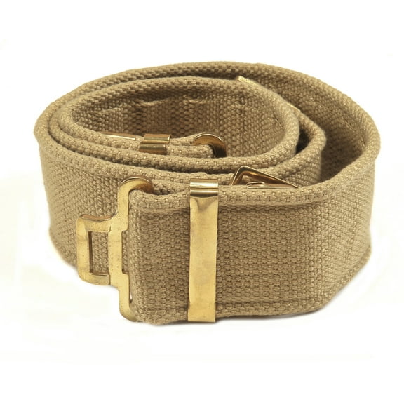 British WW2 P37 Equipment Belt Khaki adjusts 23" to 40"