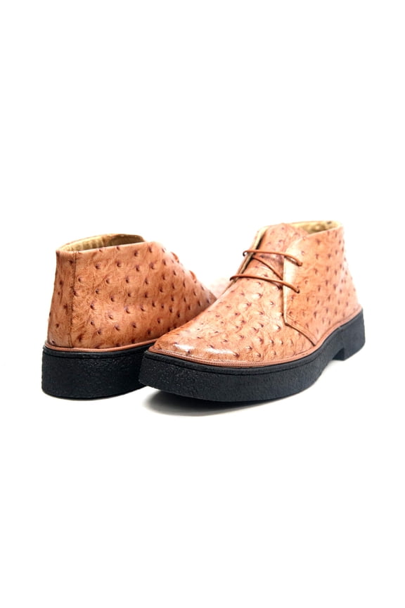British Walkers Classic Playboy Ostrich Men's High top Chukka Boot