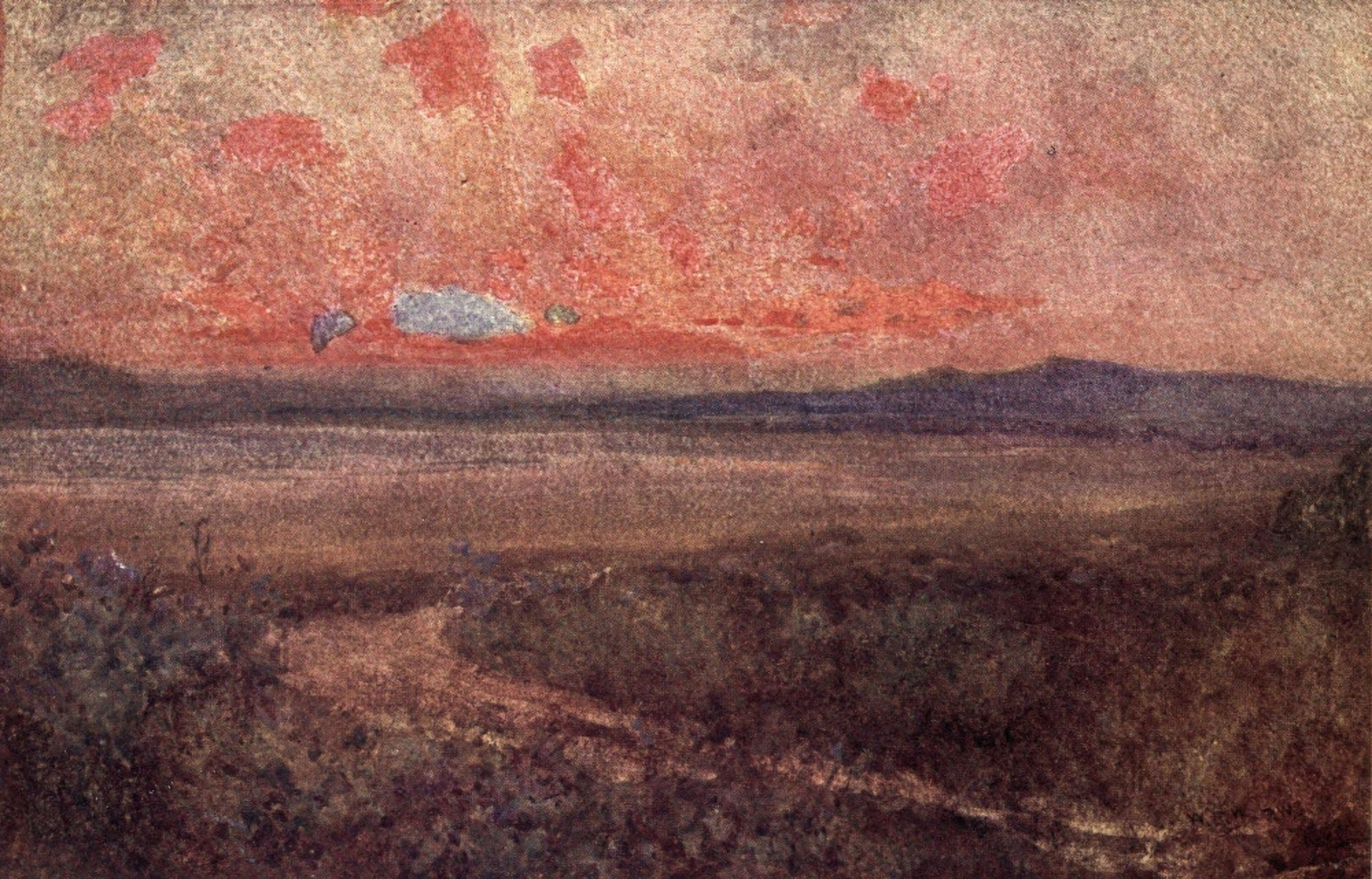 British Water-colour Art 1904 Sunset over Portmadoc Bay Canvas Art - William Eyre Walker (24 x 36)