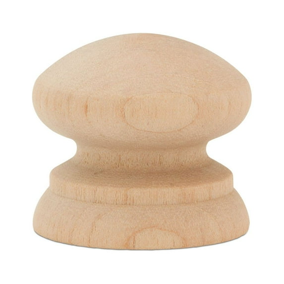 British Wood Knobs 1-1/2 inch, Pack of 50 Unfinished Round Wooden Knobs for Cabinet Handles, Dresser Drawer, Furniture, and Crafts, by Woodpeckers