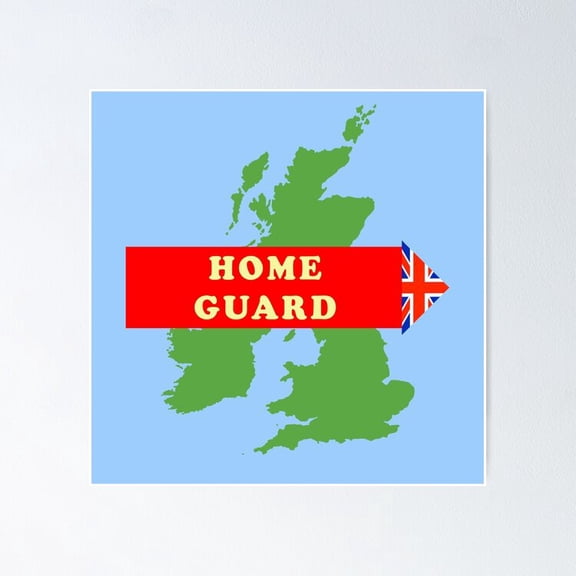 British World War Two Home Guard Satire Slogan Wall Art Retro Decor, Unframed Poster