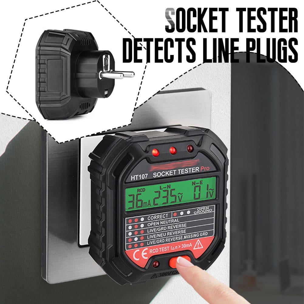 British standard socket tester detects circuit plug phase tester ...