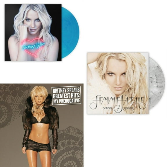 Britney Jean (Blue Marbled LP Vinyl/Import) & Greatest Hits : My Prerogative (2LP) & Femme Fatale (Light Grey Marbled LP Vinyl/Import)