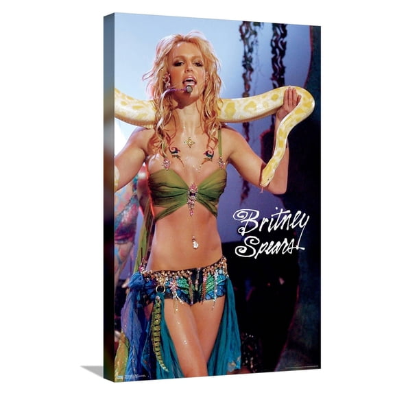 Britney Spears - 2001 VMA Canvas Wall Poster, 14.725" x 22.375"
