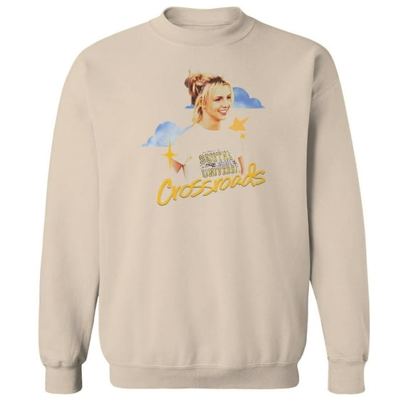 Britney Spears Crossroads Clouds Graphic Sand Men's Cotton Pullover Sweatshirt