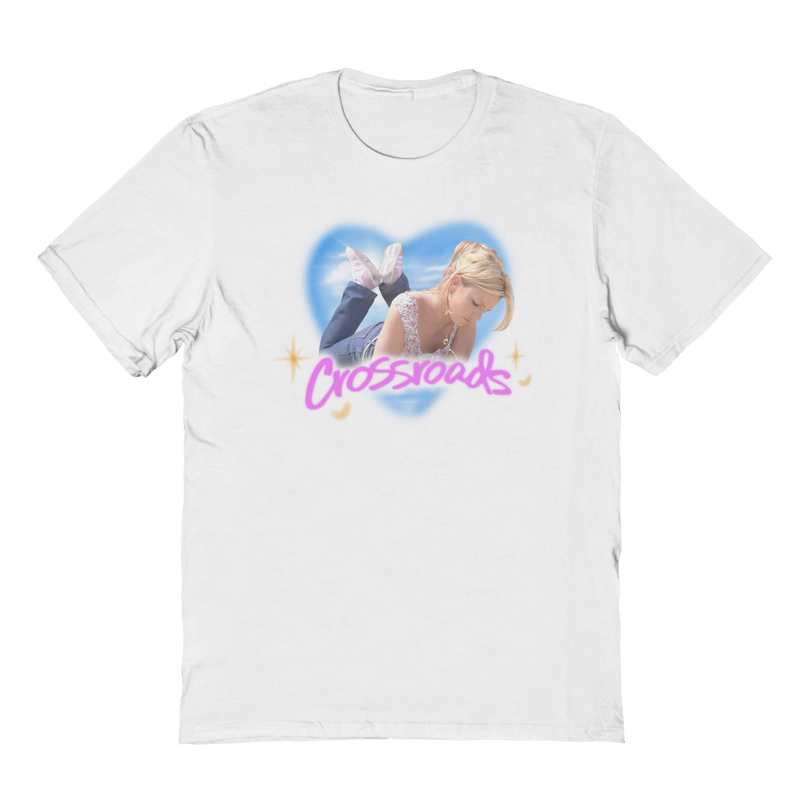 Britney Spears Crossroads Heart Photo Graphic White Men's Cotton T 