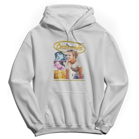 Britney Spears Crossroads Movie Poster Graphic White Men's Cotton Pullover Hoodie