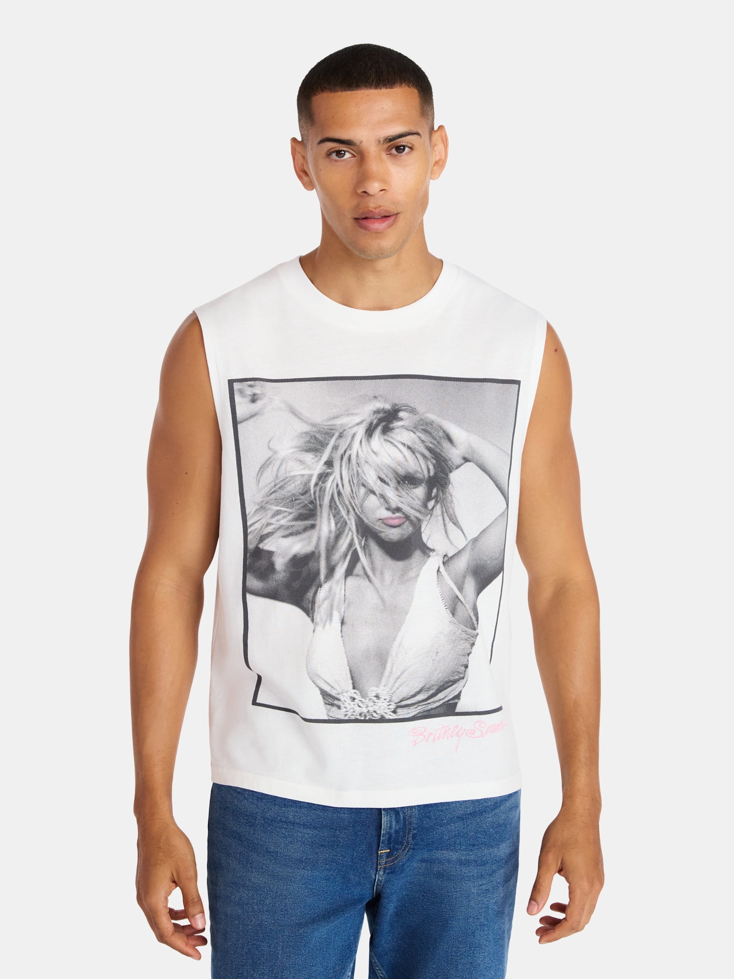 Britney Spears Graphic Pride Muscle Tank Top, Men's Sizes XS-3XL