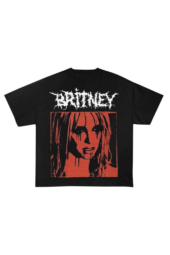 Britney Spears T-Shirt , Black metal T-shirt,Black Color,Size L
