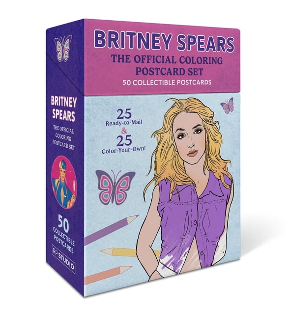 Britney Spears: The Official Coloring Postcard Set: 50 Collectible