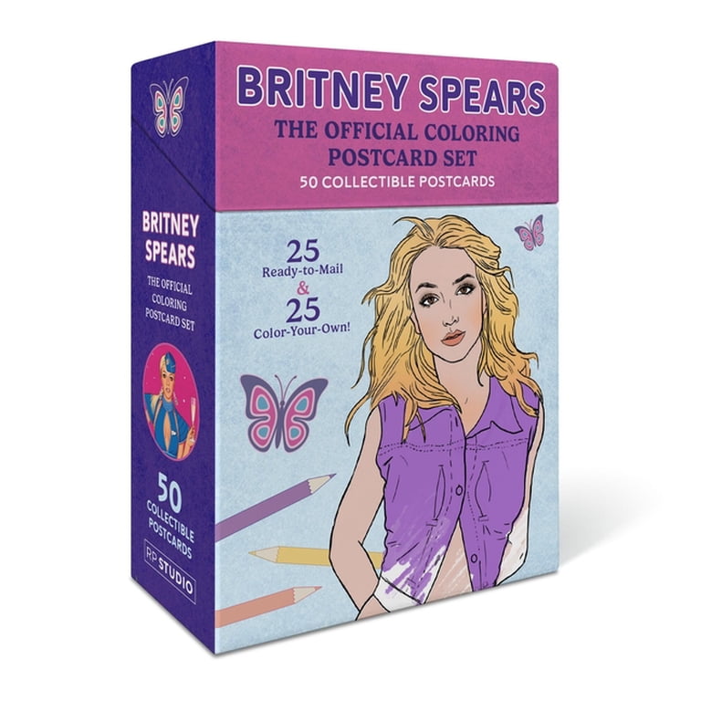 Britney Spears: The Official Coloring Postcard Set: 50 Collectible