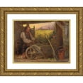 thumbnail image 1 of Briton Riviere 14x11 Gold Ornate Wood Frame and Double Matted Museum Art Print Titled - The Old Gardener (1863), 1 of 4
