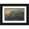 thumbnail image 1 of Briton Riviere 2x Matted 24x18 Black Ornate Framed Art Print 'Beyond Man's Footsteps', 1 of 2