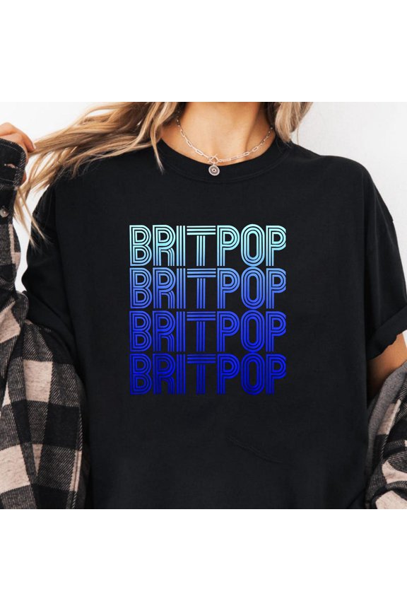 Britpop Logo 1990's British Pop UK 90's Music Lover T-Shirt