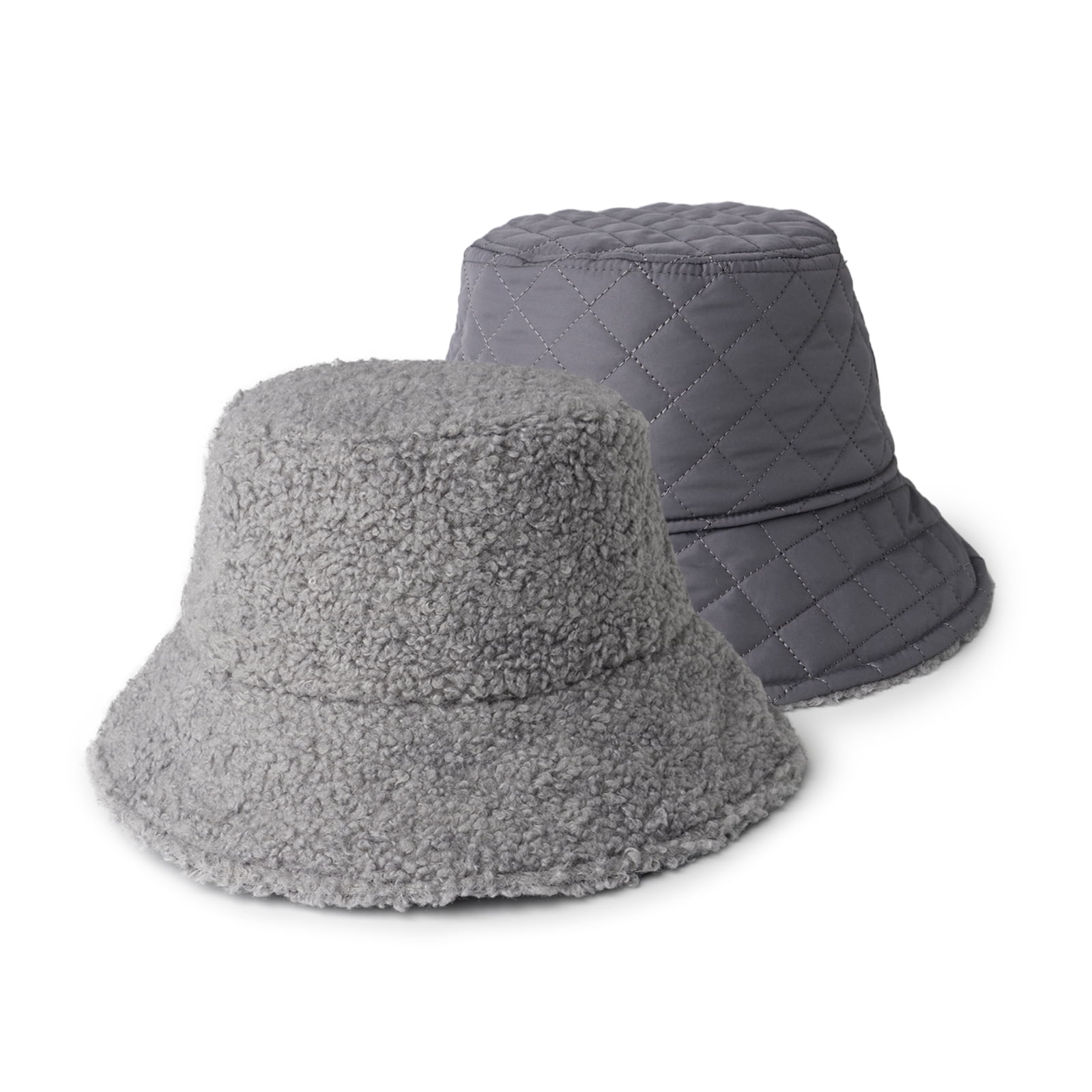 Britt’s Knits Apres Ski Reversible Faux Shearling Bucket Hat - Gray (Women's)