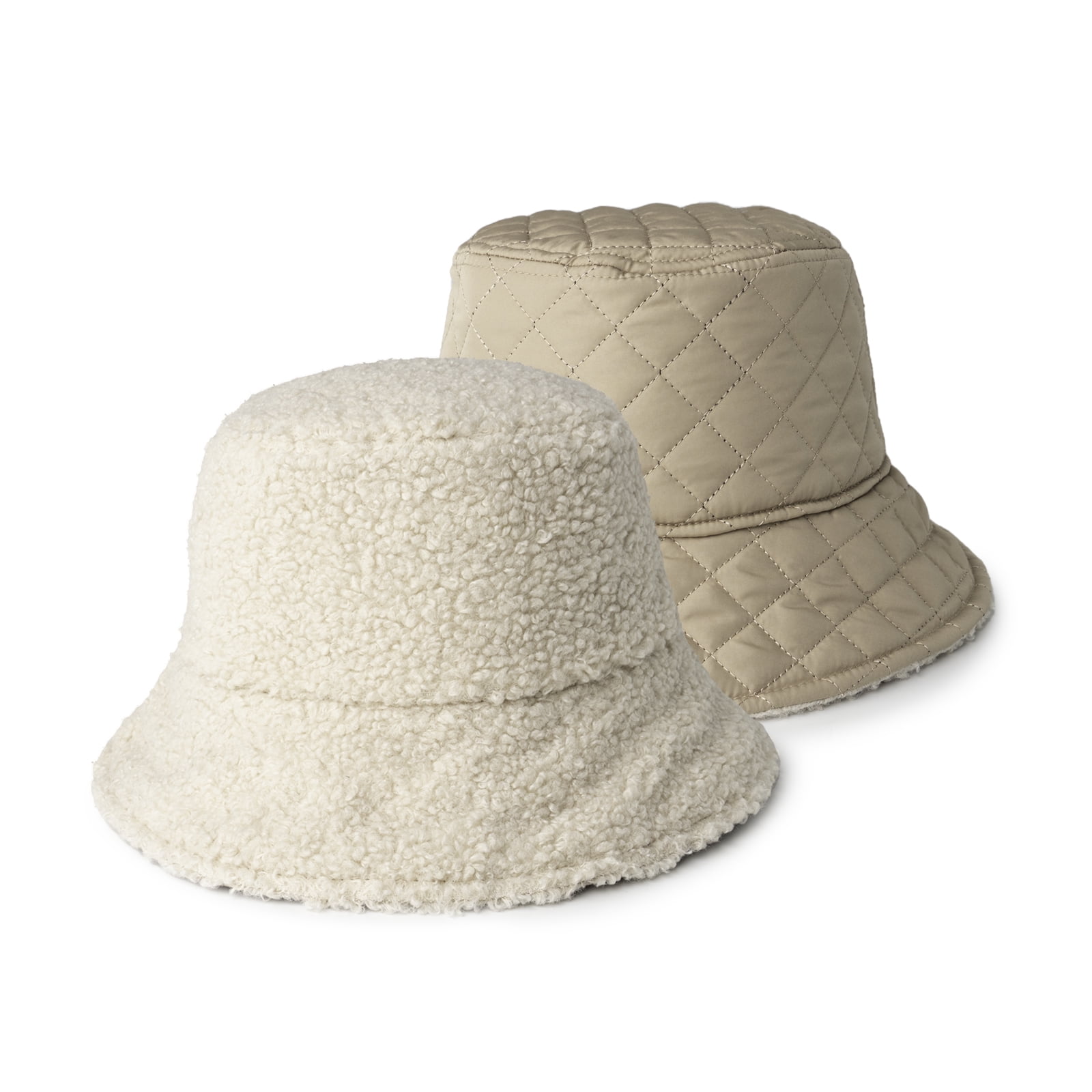Britt’s Knits Apres Ski Reversible Faux Shearling Bucket Hat - Oat (Women's)