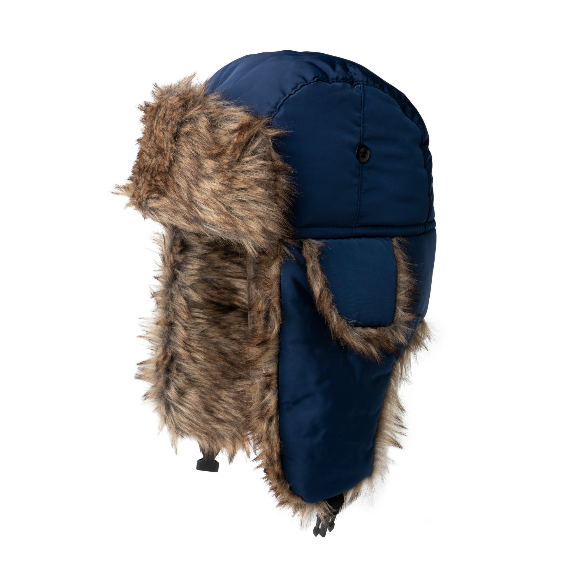 Britt's Knits Aviator Hat Faux Fur Winter Trapper Hat with Ear