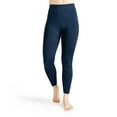 thumbnail image 1 of Britt's Knits Basics Fleece-Lined Leggings Mid Rise Fit Full Length Cut Leggings - Navy, S-M (Women's), 1 of 8