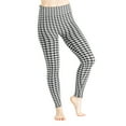 thumbnail image 1 of Britt's Knits Basics Patterned Fleece Lined Leggings Mid Rise Full Length Cut Leggings - Houndstooth, M-L (Women's), 1 of 8