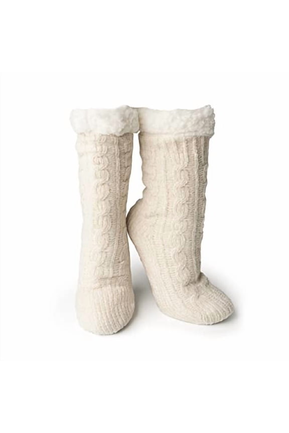 Beyond Soft Chenille Knit Non-Slip Slipper Socks