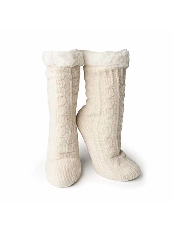 Beyond Soft Chenille Knit Non-Slip Slipper Socks