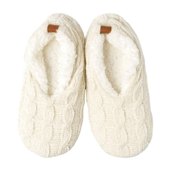 Britt's Knits Beyond Soft Chenille Knit Slippers with Nonslip Sole