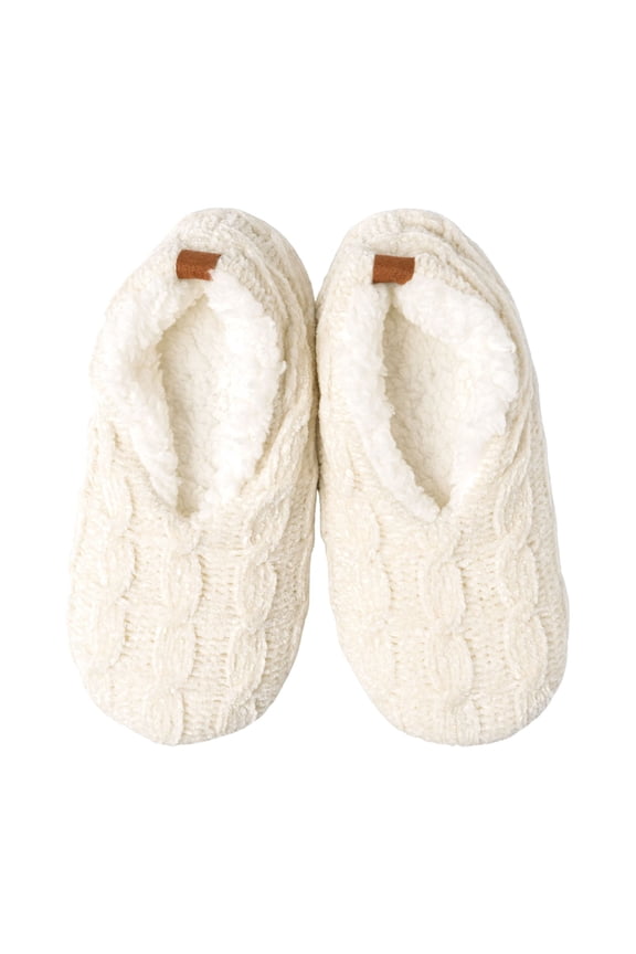 Beyond Soft Chenille Knit Slippers with Nonslip Sole