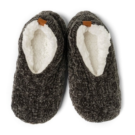Britt's Knits Beyond Soft Chenille Knit Slippers with Nonslip Sole