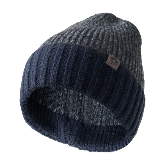 Britt's Knits Birchwood Heathered Beanie Rib Knit Cuff Hat - Navy (Men's)