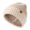thumbnail image 1 of Britt's Knits Bonfire Rib Knit Cuff Beanie - Oat (Kid's), 1 of 6