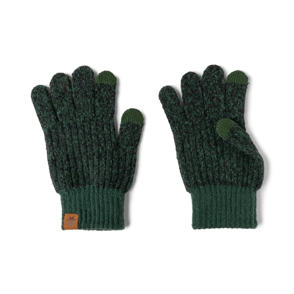 Britt's Knits Bonfire Rib Knit Tech-Compatible Gloves - Green (Kid's)