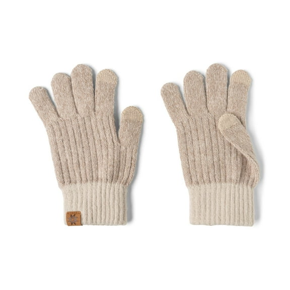 Britt's Knits Bonfire Rib Knit Tech-Compatible Gloves - Oat (Kid's)
