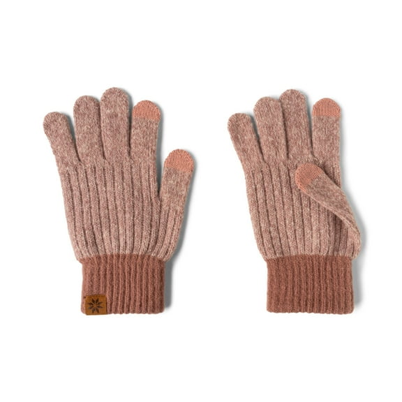 Britt's Knits Bonfire Rib Knit Tech-Compatible Gloves - Pink (Kid's)