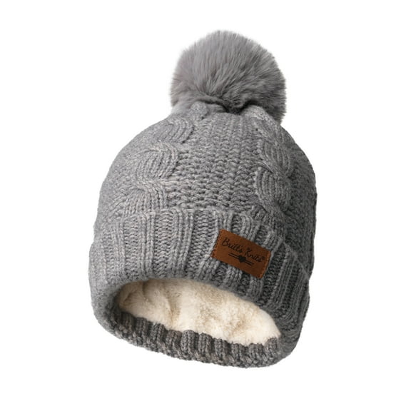 Britt’s Knits Cozy Classics Pom Hat Warm Knitted Winter Hat - Gray (Women's)