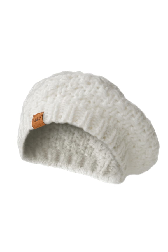 Britt’s Knits Everyday Crochet Beret Lightweight Parisian Style Beanie - Ivory (Women's)